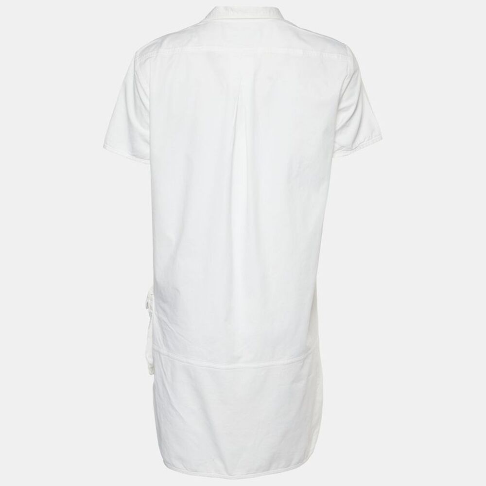 Dsquared2 White Cotton Button Front Shift Dress M - image 2